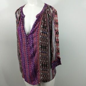 Gimmicks by BKE Embroidered Peasant Top Size XS